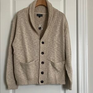 Orvis Men's Tan Shawl Collar Cardigan